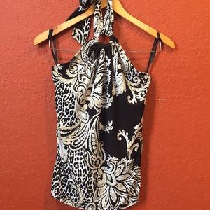 Cache printed halter top